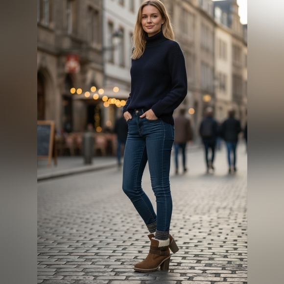 White Mountain Shoes - White Mountain Rialto Joker II Brown Suede Chunky Chastity Boots Sherpa Warm